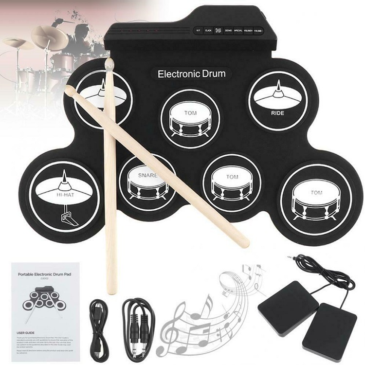 Musical Instrument Kit - High Quality Silicon Drum Pad Electric