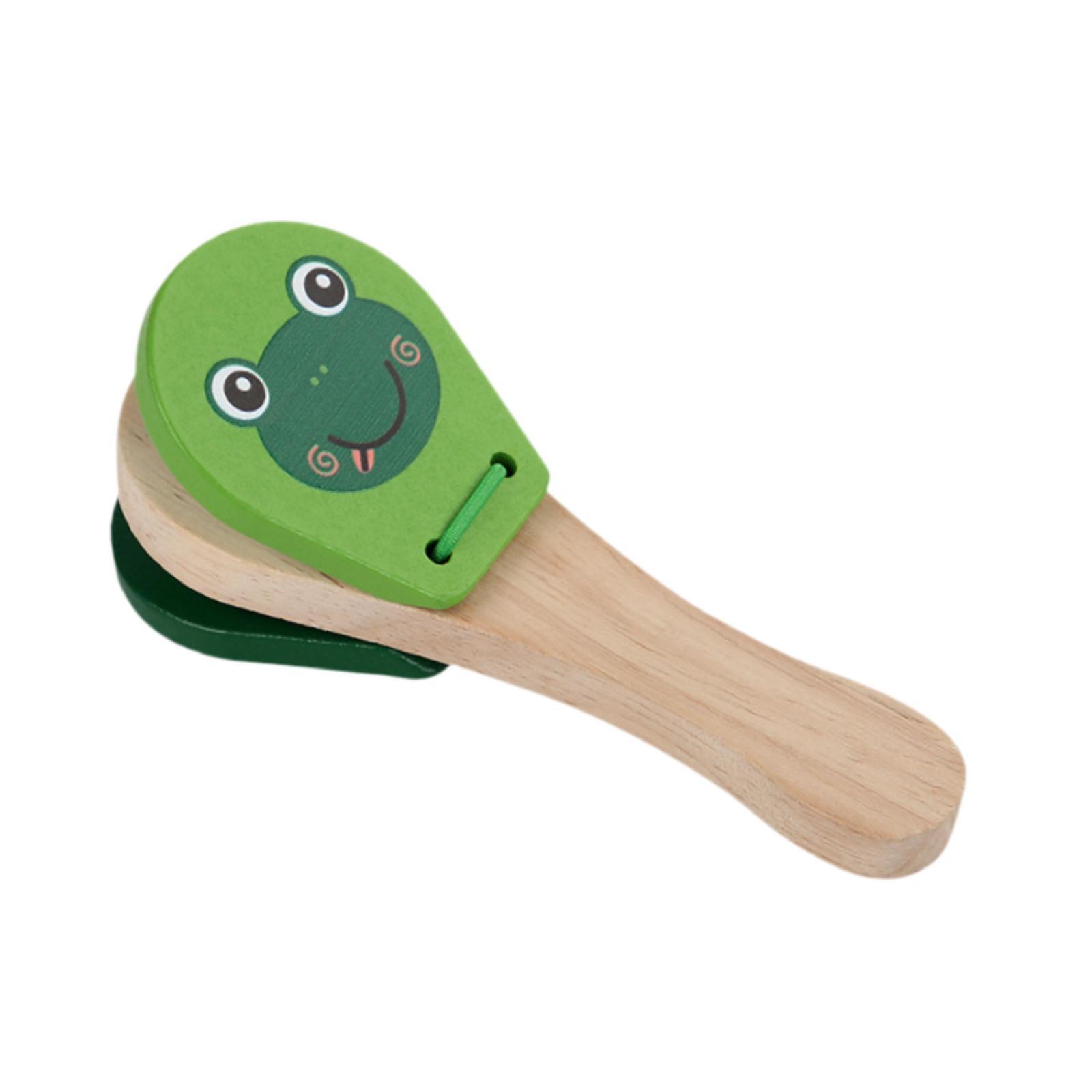 Musical Instrument Clapper - Wooden Castanets Toy for Kids Musical