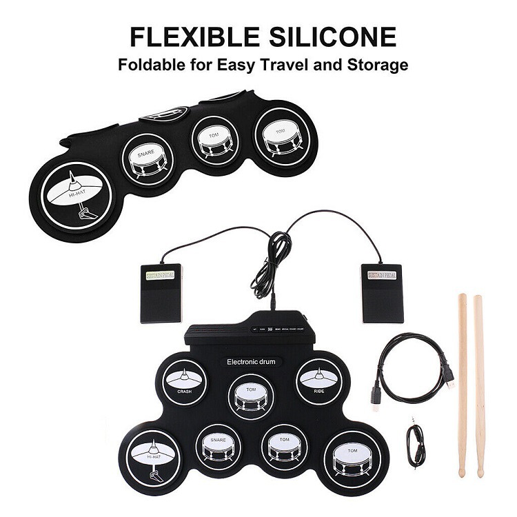 High Quality Silicon Drum Pad  - Musical Instrument Kit recension och pris