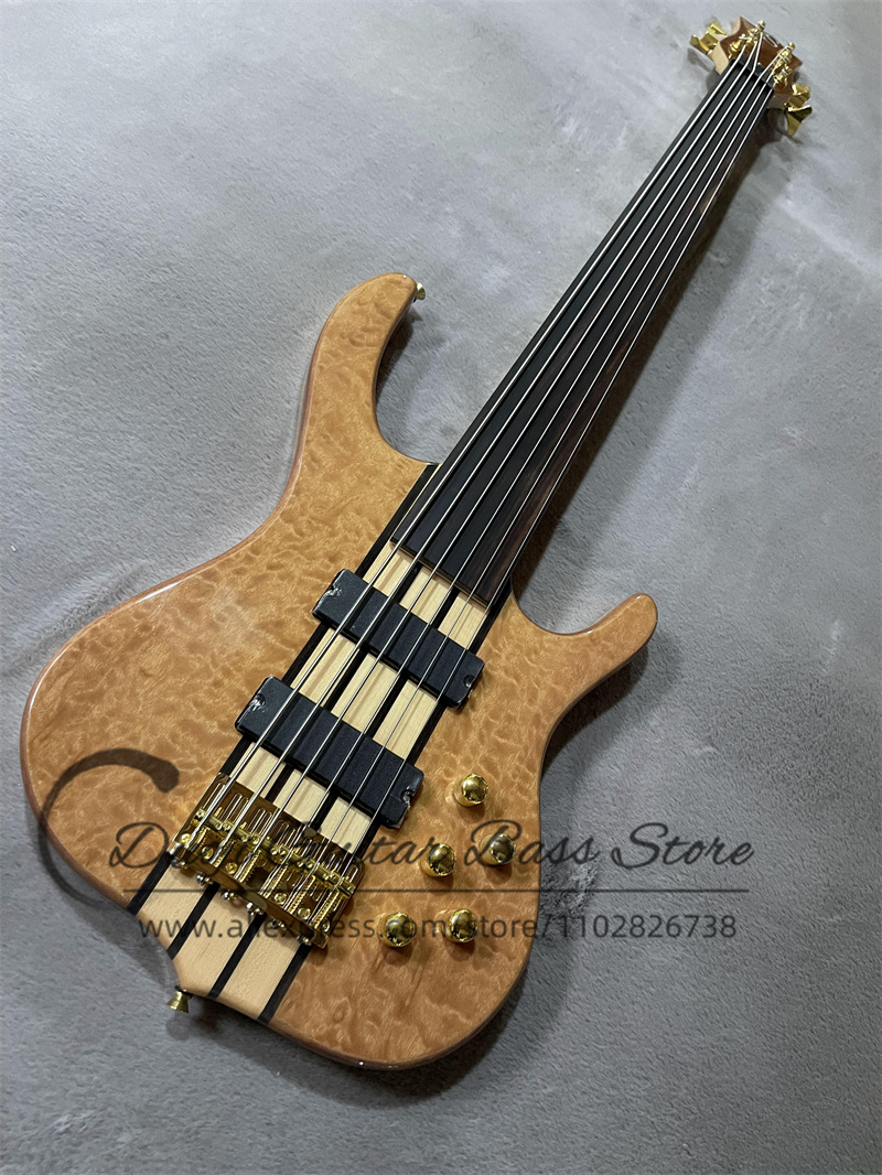 6 Strings bass guitar Fretless - Bass Guitar Fretless recension och pris