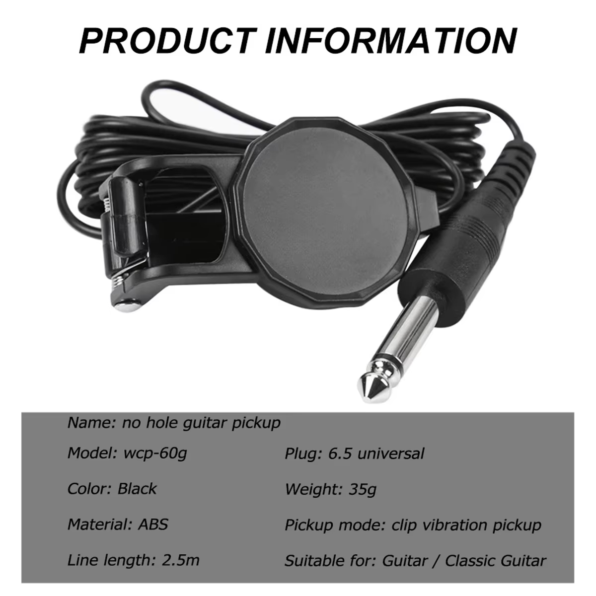 Audio Jack Clip On Pickup/2.5  - Musical Instrument Banjo recension och pris