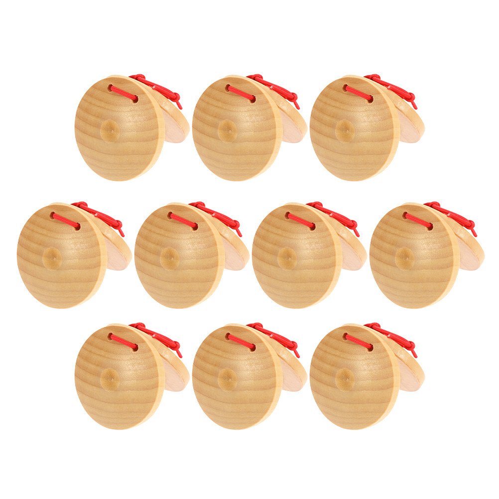 10Pcs Kids Finger Castanets Wo - Musical Instrument Clapper recension och pris