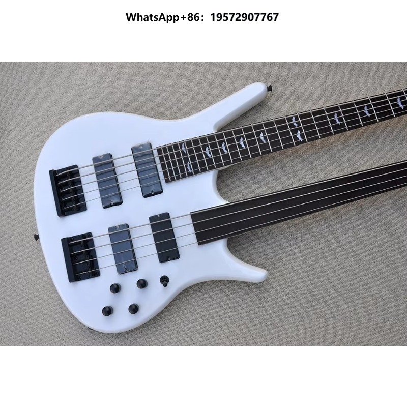 Double Neck 4+5 Strings Electr - Bass Guitar Fretless recension och pris