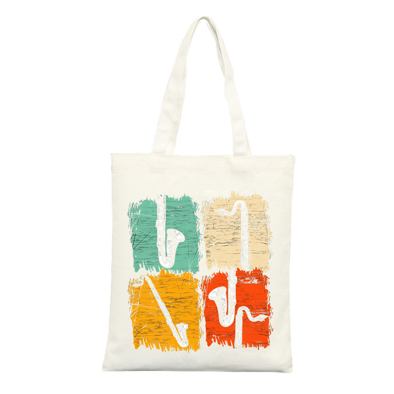 Canvas Tote Bag with Musical I - Musical Instrument Shop recension och pris
