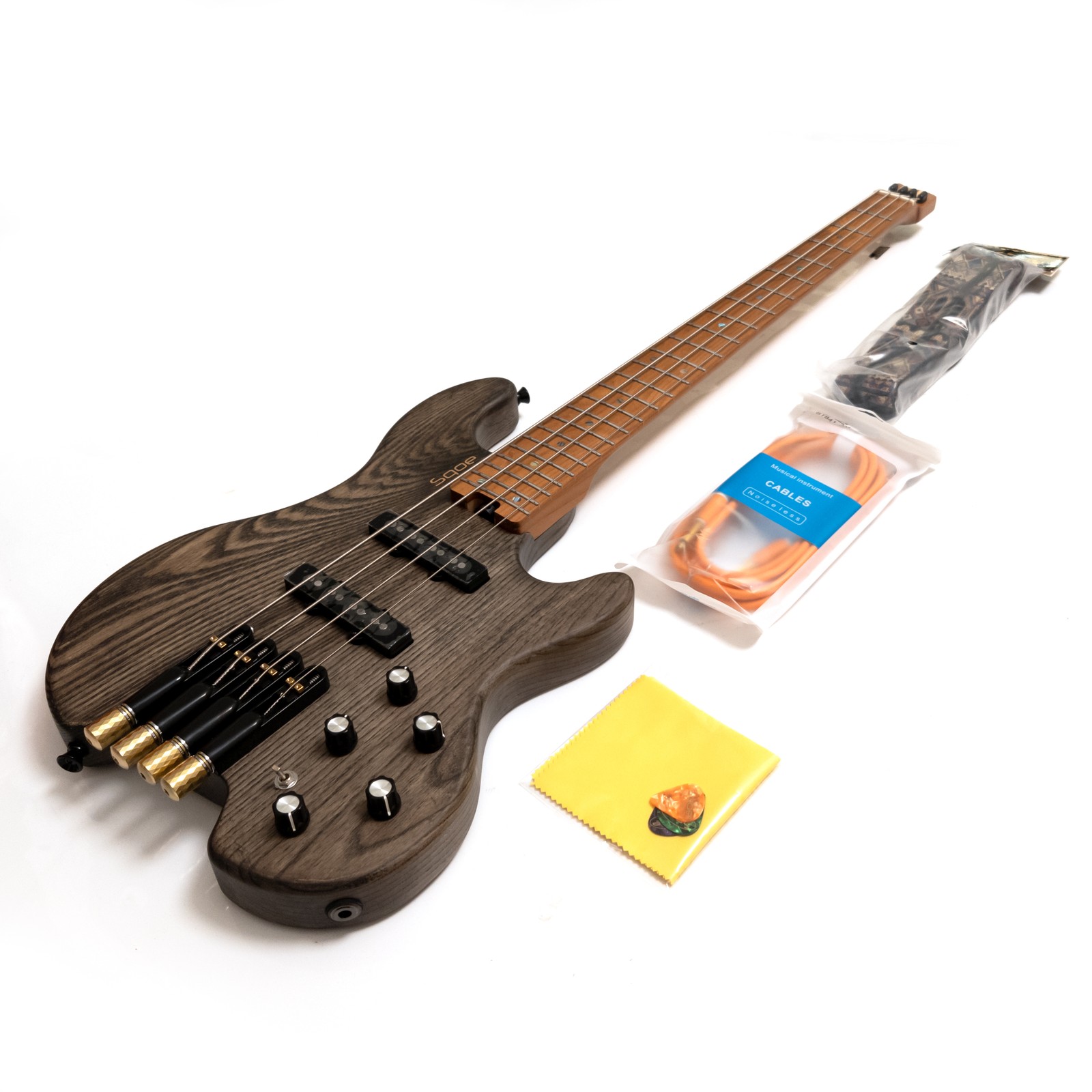 Headless 4 String Bass Guitar  - Bass Guitar Fretless recension och pris