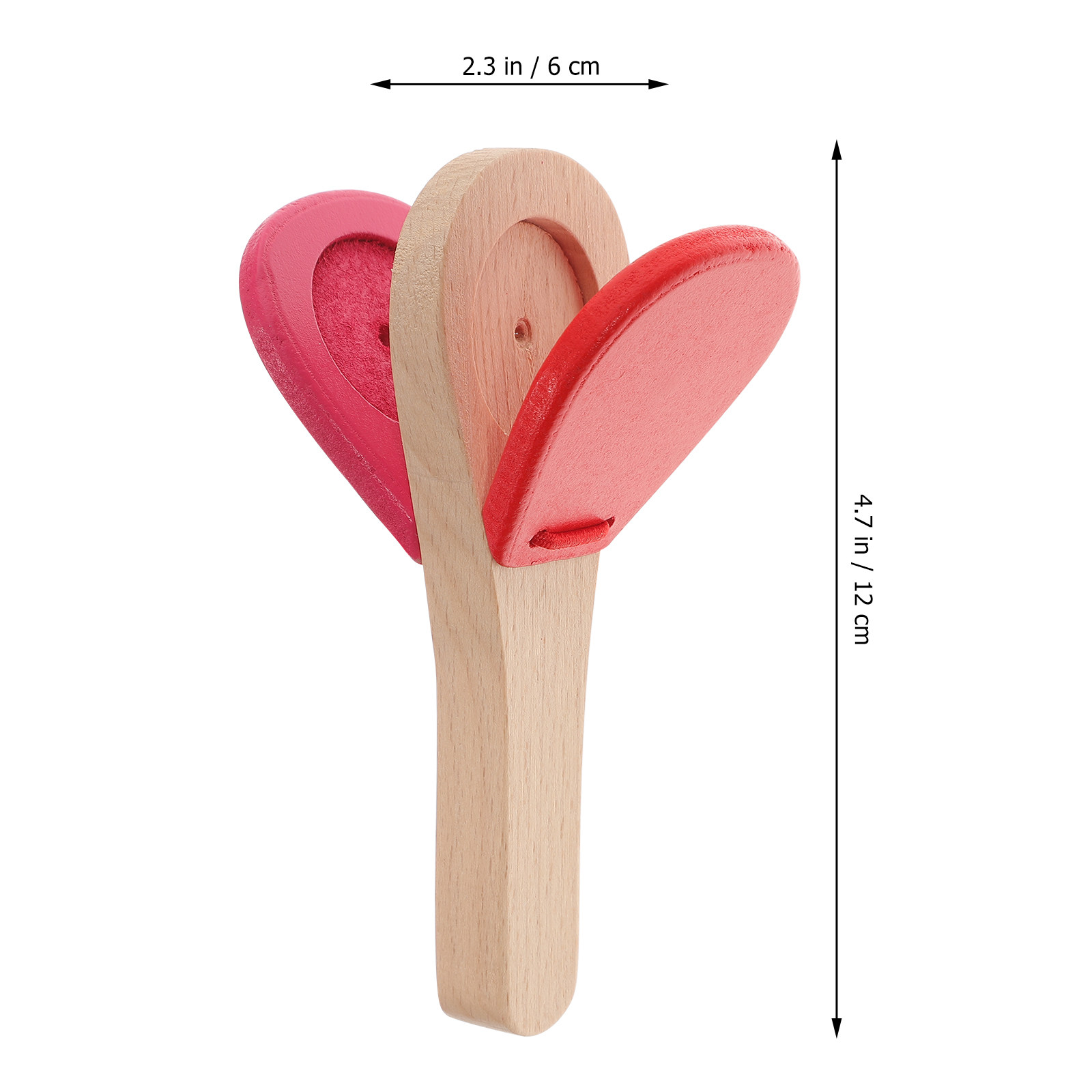 Red Wooden Castanet for Baby T - Musical Instrument Clapper recension och pris