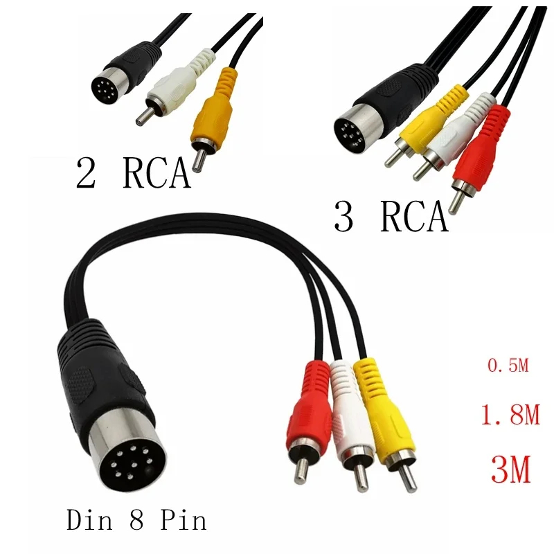 8 Pin Din to 2 RCA Male Audio  - Musical Instrument Shop recension och pris