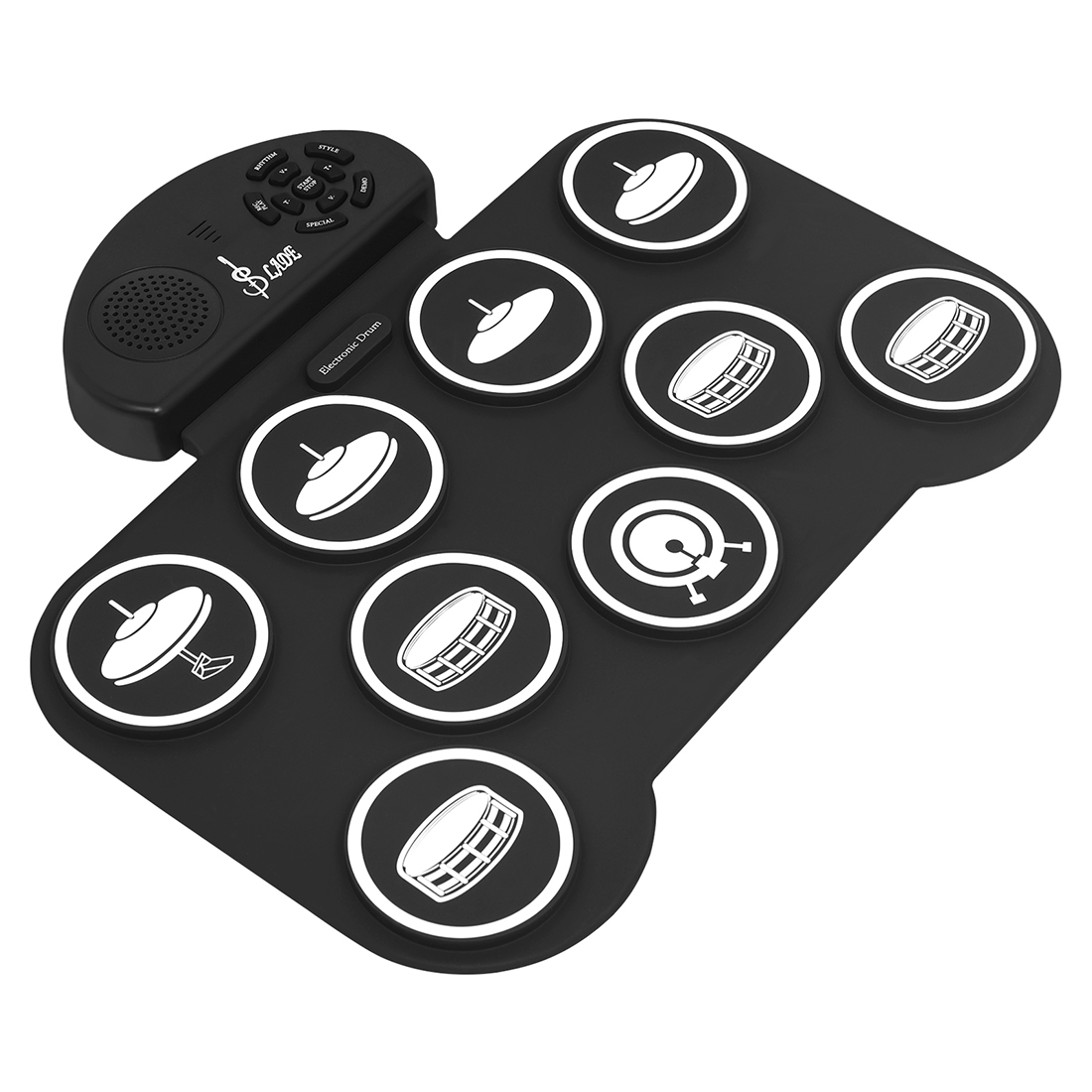 Foldable 9 Pads Roll‑Up Electr - Musical Instrument Kit recension och pris